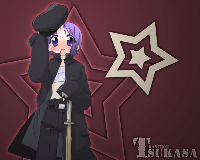 Purple hair woman coat star free wallpaper for desktop - medium preview image