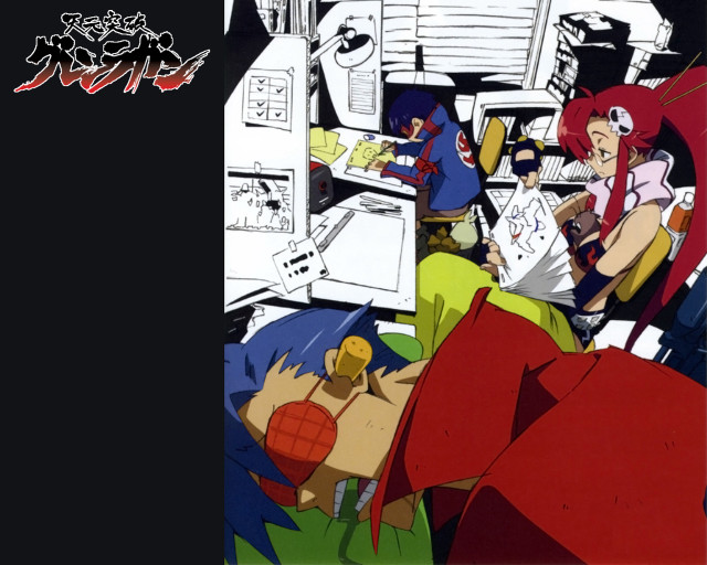 Cartoon group room black red free wallpaper for desktop - medium preview image