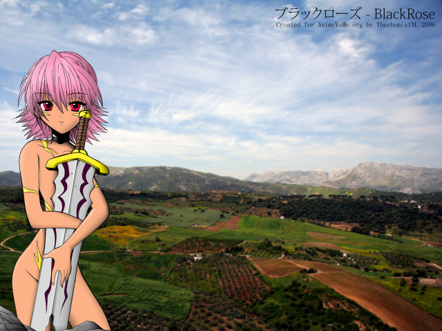 Pink hair banana giantess landscape free wallpaper for desktop - medium preview image