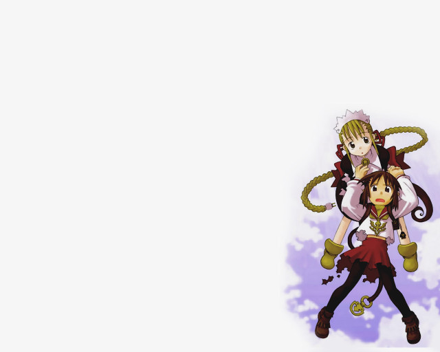 Anime couple purple background braid free wallpaper for desktop - medium preview image