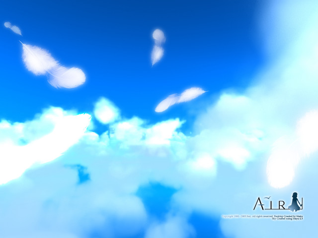 Blue sky clouds plane person free wallpaper for desktop - medium preview image