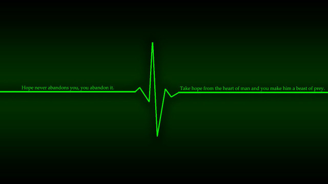 Green ecg line quote image free wallpaper for desktop - medium preview image