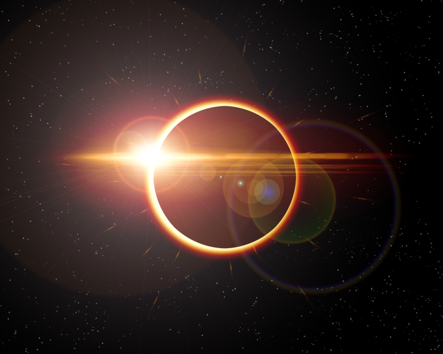 Solar eclipse bright star space free wallpaper for desktop - medium preview image