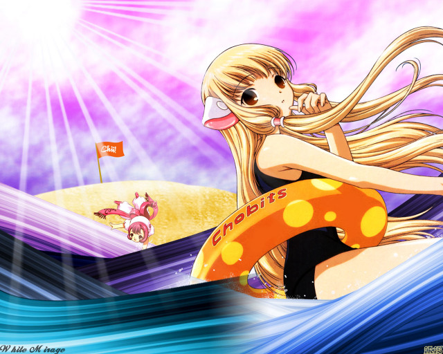 Surfing girls anime planet sunset free wallpaper for desktop - medium preview image