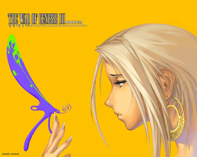 Woman blue scissors yellow background free wallpaper for desktop - medium preview image