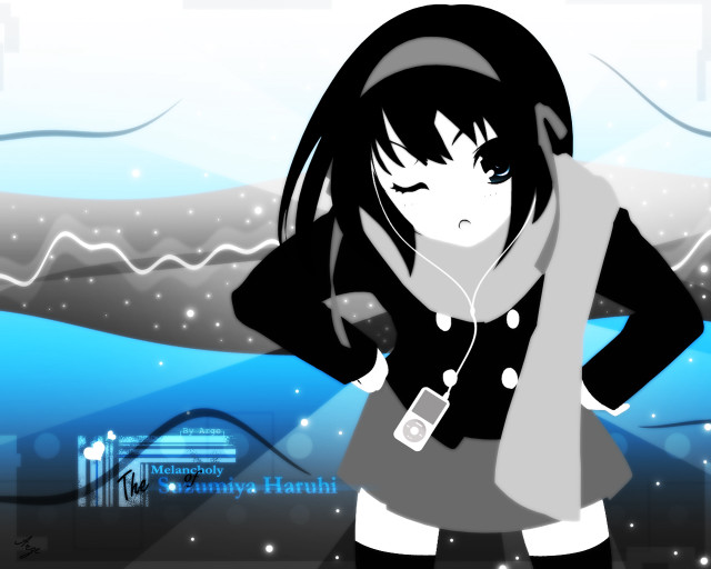 Alice prin girl headphones snowy free wallpaper for desktop - medium preview image