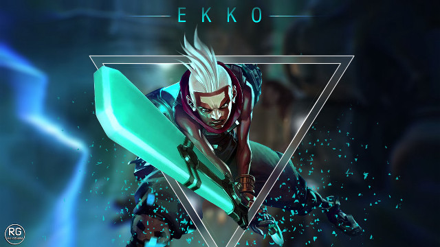 Character green sword blue light free wallpaper for desktop - medium preview image