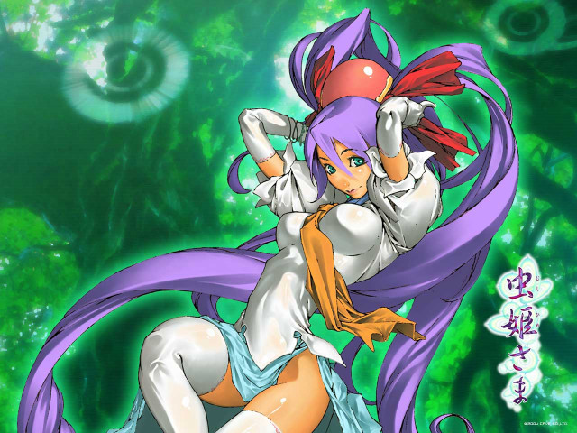 Woman sword costume green background free wallpaper for desktop - medium preview image