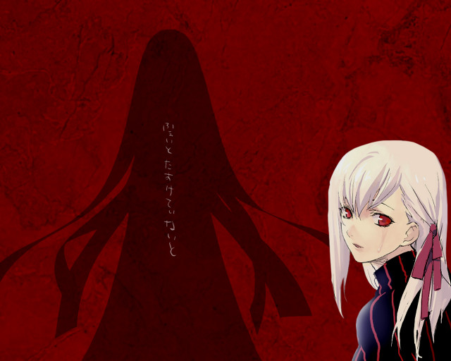 White hair yandere neo figurative free wallpaper for desktop - medium preview image