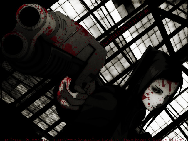 Bloodied woman gun caged gothic free wallpaper for desktop - medium preview image