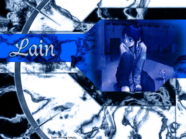 Blue man lain sign anime free wallpaper for desktop - medium preview image