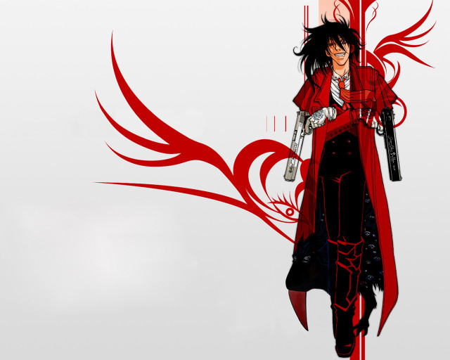 Woman sword red dress anime free wallpaper for desktop - medium preview image
