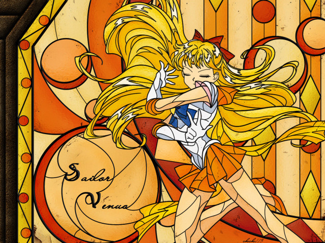 Stained glass girl basketball anime free wallpaper for desktop - medium preview image