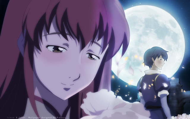 Girl man cat moon night free wallpaper for desktop - medium preview image