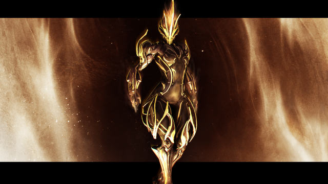Golden figure black background white free wallpaper for desktop - medium preview image