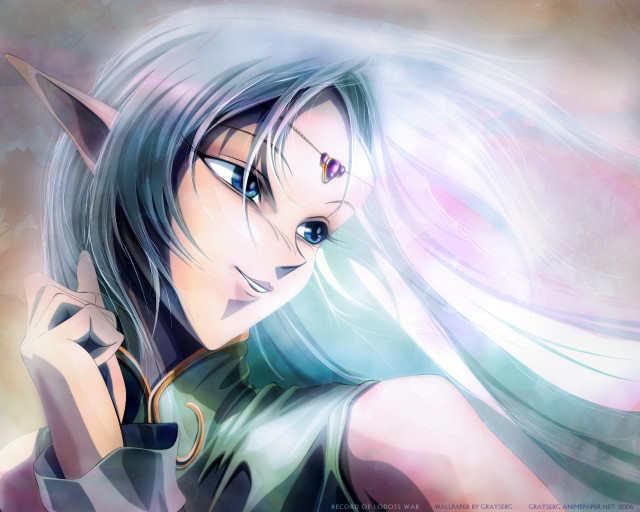 Anime elf sword longhair pinkblue free wallpaper for desktop - medium preview image