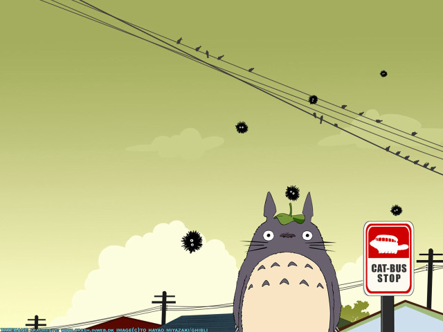 Cartoon stop sign cat car free wallpaper for desktop - medium preview image