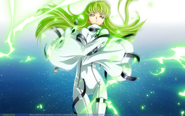 Eizan kikukawa green hair astronaut free wallpaper for desktop - medium preview image