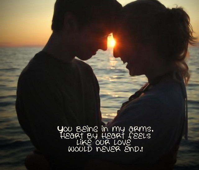 Couple sunset quote love together free wallpaper for desktop - medium preview image