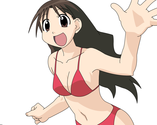 Woman waving red bikini manga free wallpaper for desktop - medium preview image