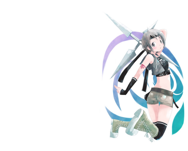Flying woman weapon animal ears free wallpaper for desktop - medium preview image