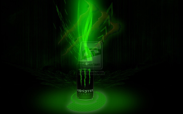 Green monster energy drink glass free wallpaper for desktop - medium preview image