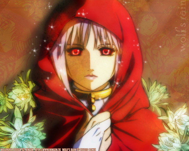 Red eyed anime gothic cape free wallpaper for desktop - medium preview image