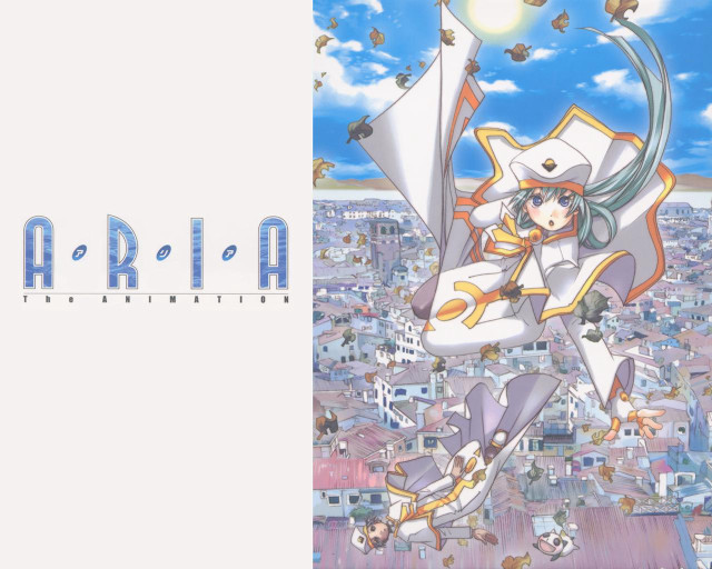 Anime flying city kite sky free wallpaper for desktop - medium preview image