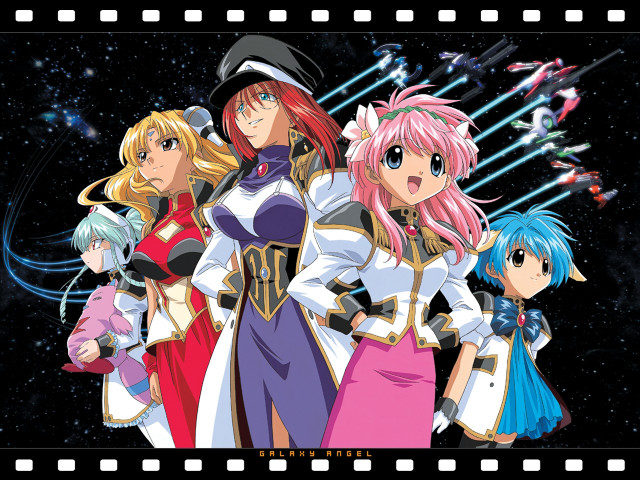 Anime girls space background stars free wallpaper for desktop - medium preview image