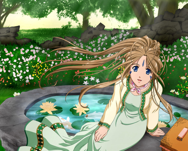 Girl sitting pond suitcase snake free wallpaper for desktop - medium preview image