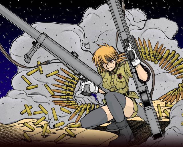 Eizan kikukawa giantess military gun free wallpaper for desktop - medium preview image