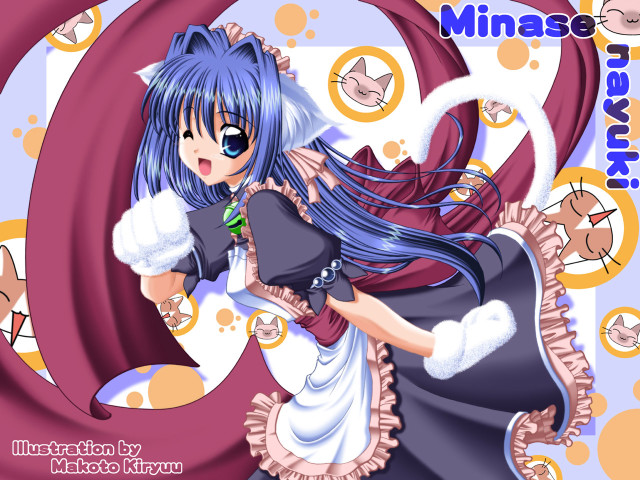 Anime girl blue hair white #6 free wallpaper for desktop - medium preview image