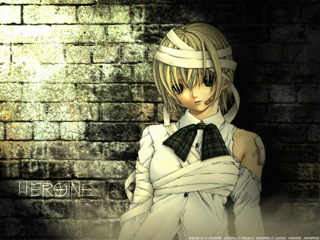 Anime white dress black tie free wallpaper for desktop - medium preview image
