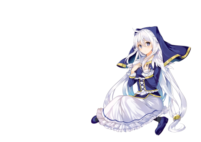 Woman flying blue white outfit free wallpaper for desktop - medium preview image