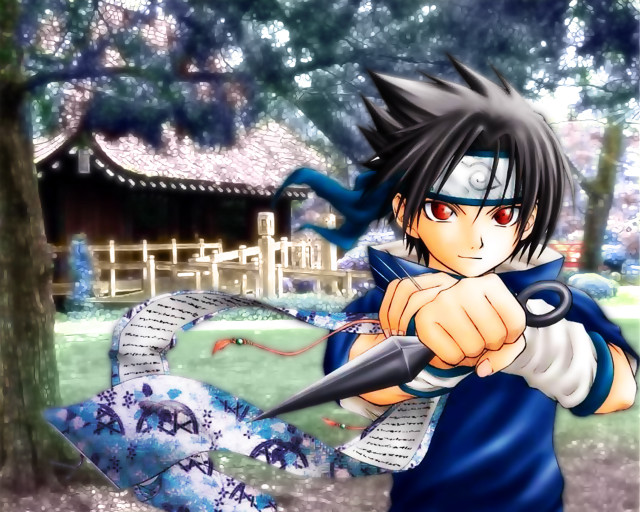 Man sword park tree building free wallpaper for desktop - medium preview image