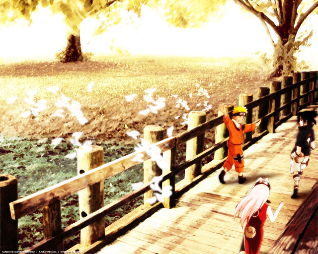 Bridge festival forest birds river free wallpaper for desktop - medium preview image