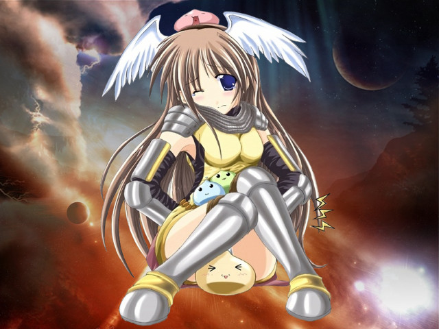 Girl yellow top stuffed animal free wallpaper for desktop - medium preview image