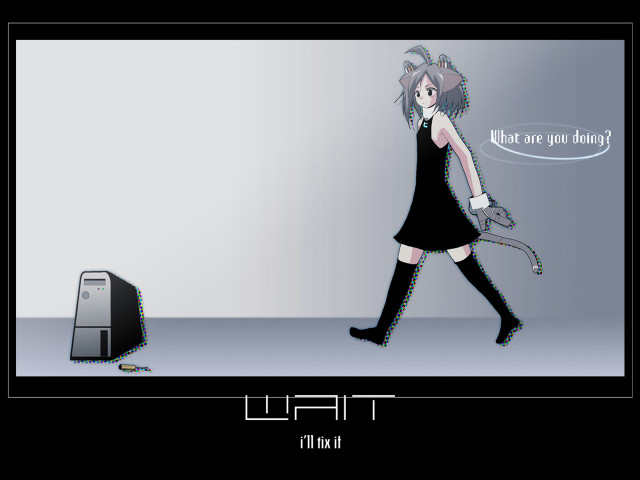 Alice girl walking computer thought free wallpaper for desktop - medium preview image