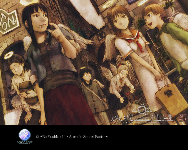 Group people building sign angel free wallpaper for desktop - medium preview image