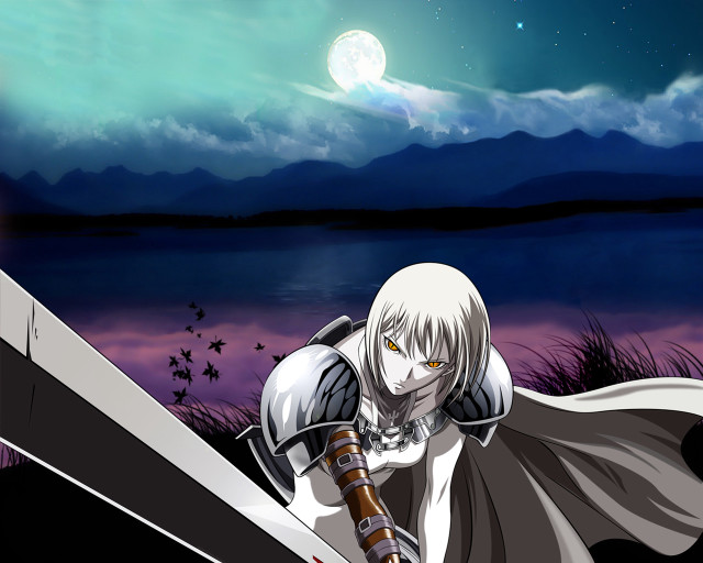Anime heroine lake moon sword free wallpaper for desktop - medium preview image