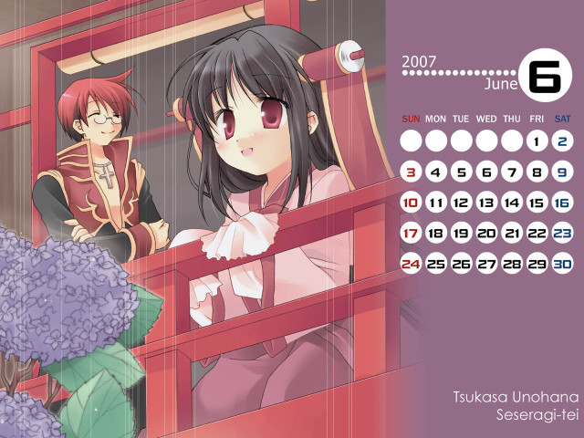 Calendar girl boy purple flower free wallpaper for desktop - medium preview image