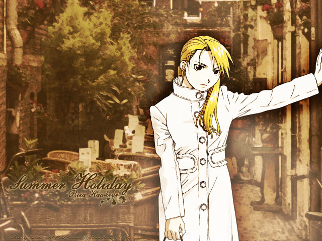 Woman white coat tree city free wallpaper for desktop - medium preview image