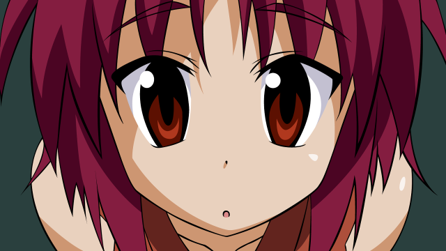 Redhair bigeyes tie closeup anime free wallpaper for desktop - medium preview image