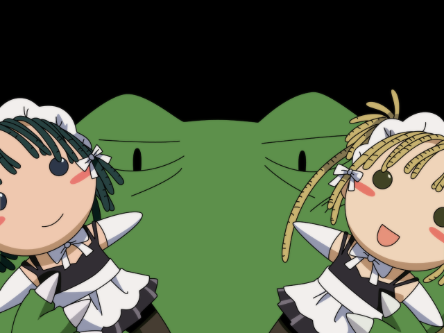 Anime maid characters green eyes free wallpaper for desktop - medium preview image