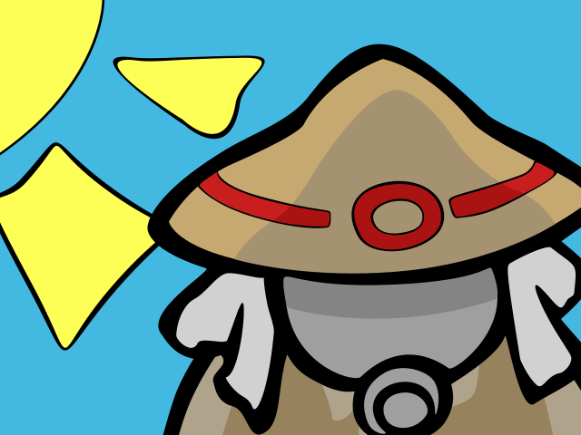 Hat backpack sun clouds blue free wallpaper for desktop - medium preview image