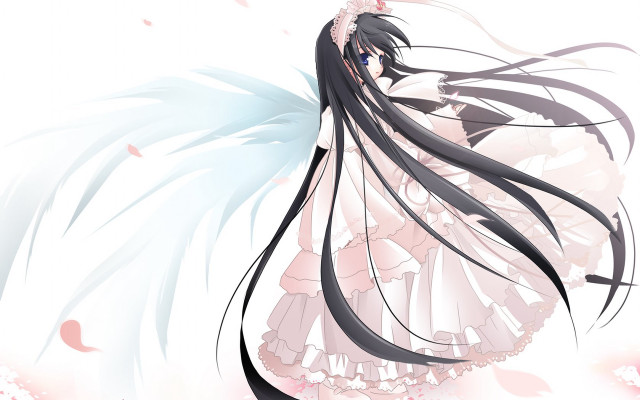 Gothic anime angel wings cherry free wallpaper for desktop - medium preview image