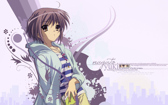 Chizuko yoshida hooded jacket purple free wallpaper for desktop - medium preview image