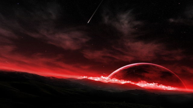 Red planet red sky shooting free wallpaper for desktop - medium preview image