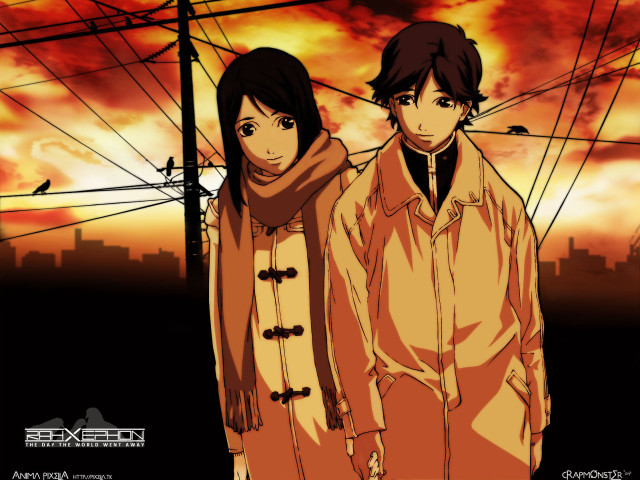 Autumn sunset couple umbrella power free wallpaper for desktop - medium preview image