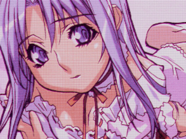 Purple hair white dress alice free wallpaper for desktop - medium preview image